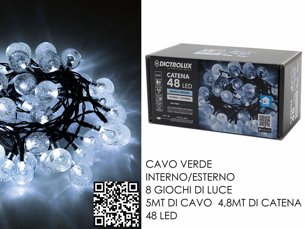 G.Natale Catena 48 Palle X Esterno Bianco Ghiaccio Prog