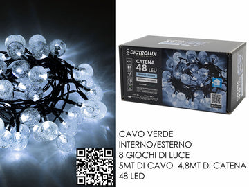 G.Natale Catena 48 Palle X Esterno Bianco Ghiaccio Prog