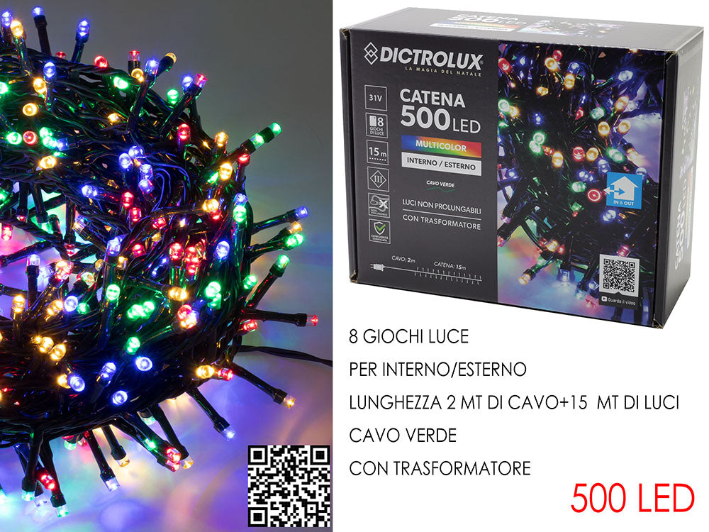 G.Natale 500Luci Led Multicolor X Esterno