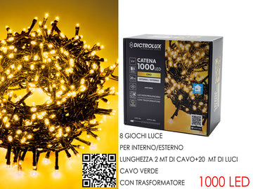 G.Natale 1000 Luci Led Oro X Esterno Programmabile