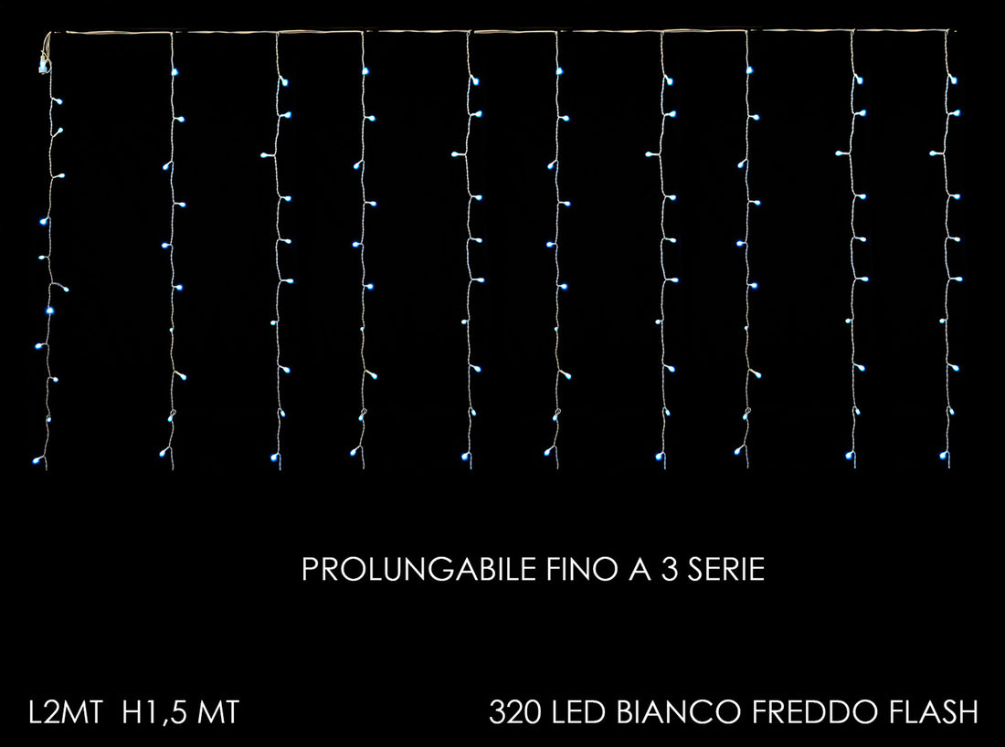 G.Natale Tenda 2Mt X1.5Mt H C/320 Led Mix Flash P