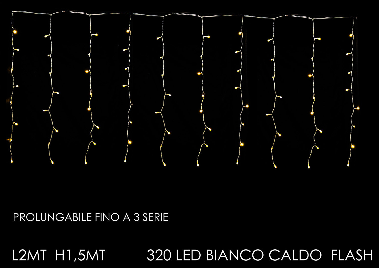 G.Natale Tenda 2Mt X1.5Mt H C/320 Led Mix Flash P