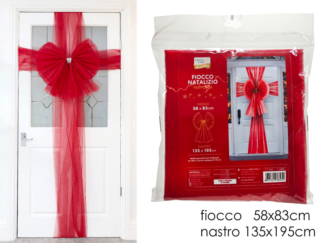 G.Natale Fiocco Porta Rosso 135Xh195Cm