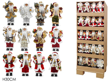 G.Natale Babbo Natale In Palbox H30Cm 12Ass