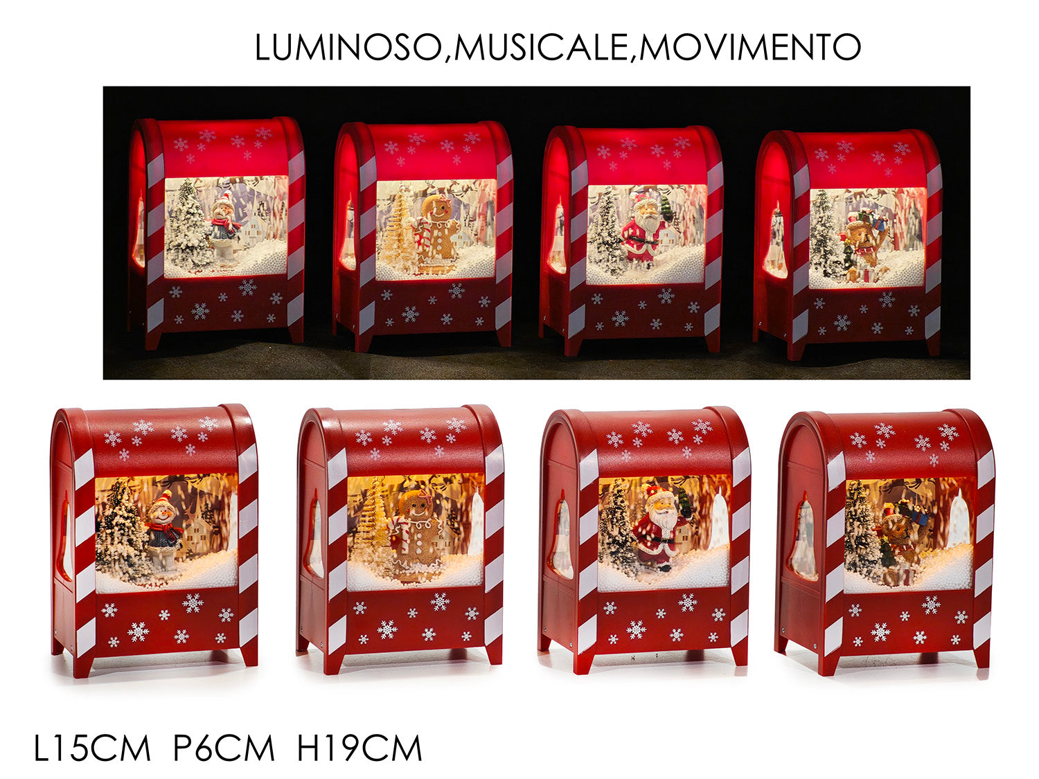 G.Natale Cassette B/O Lu/Suo/Mov H 19Cm 4Ass