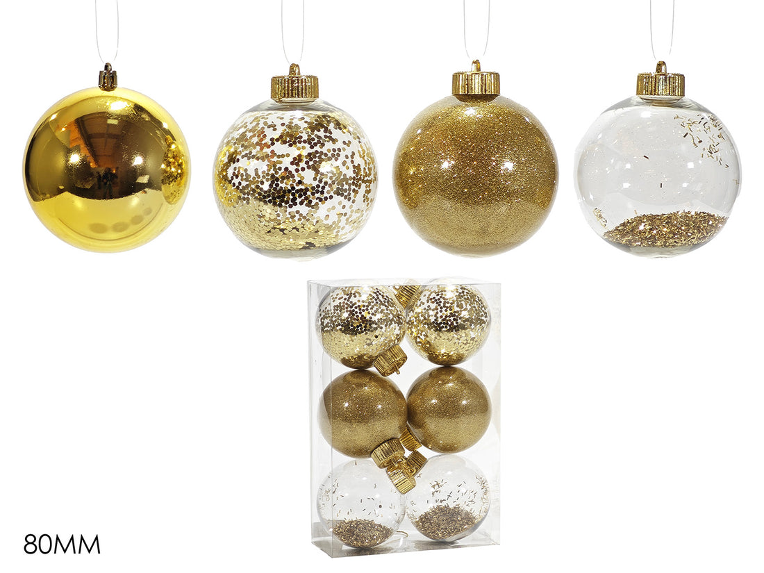 G.Natale Set 6 Palle 80Mm  Oro