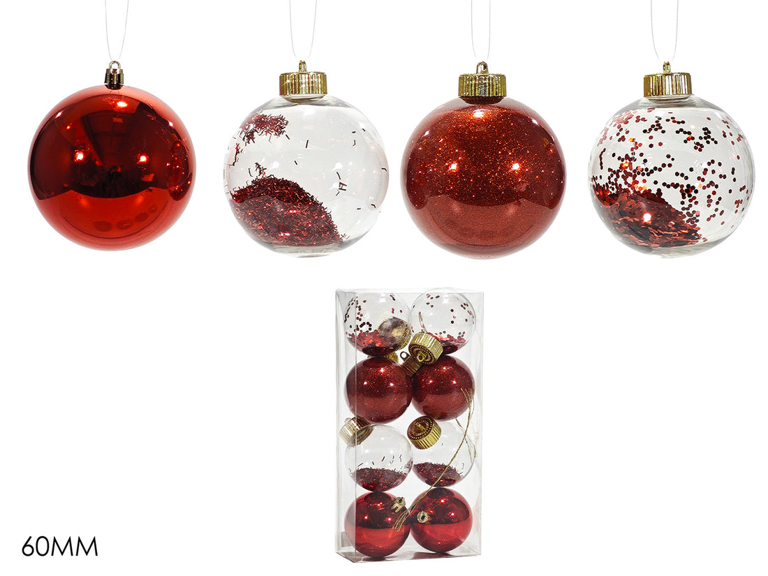 G.Natale Set 8 Palle 60Mm Rosso