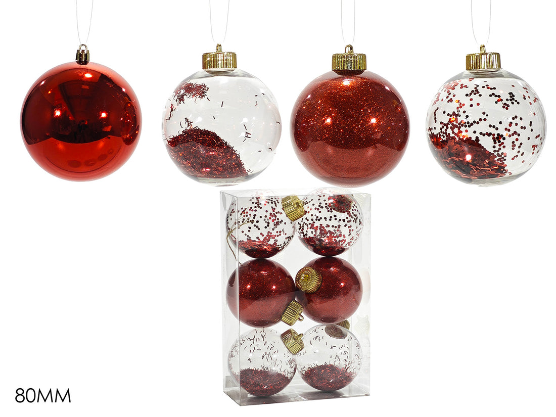 G.Natale Set 6 Palle 80Mm  Rosso