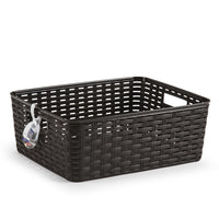 PlasticForte® - Cesta Rattan 12L 36X28 Cm