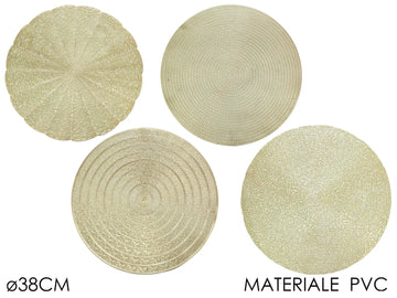 G.Natale Tovaglietta Natale 8Cm Oro 4Ass Display