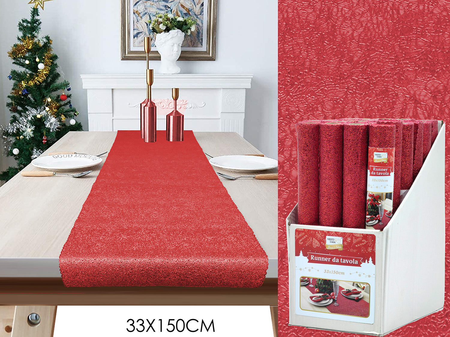 G.Natale Runner Natale 33X150Cm Rosso Displ