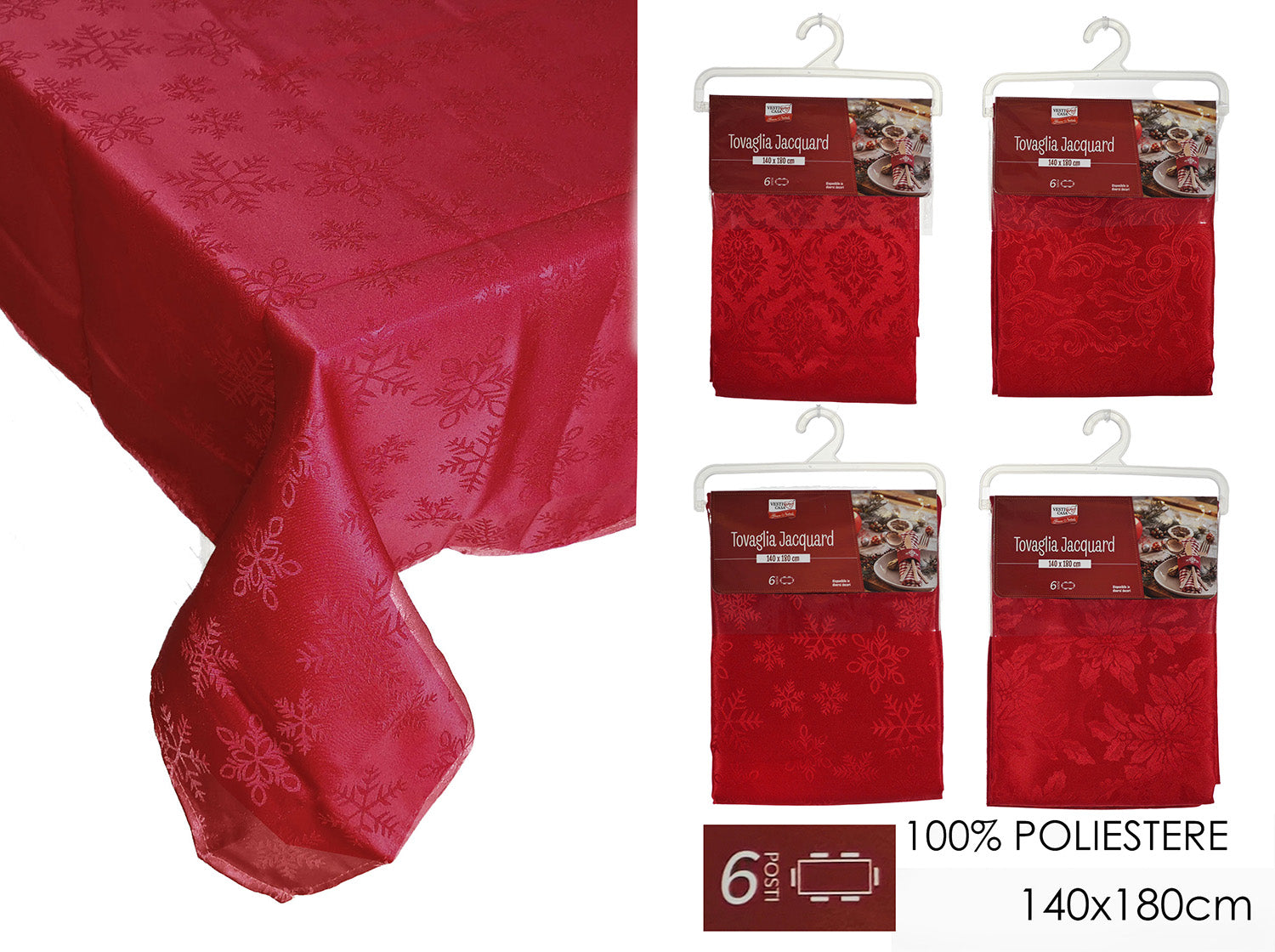 G.Natale Tovaglia Natale Jacquard 140X180Cm