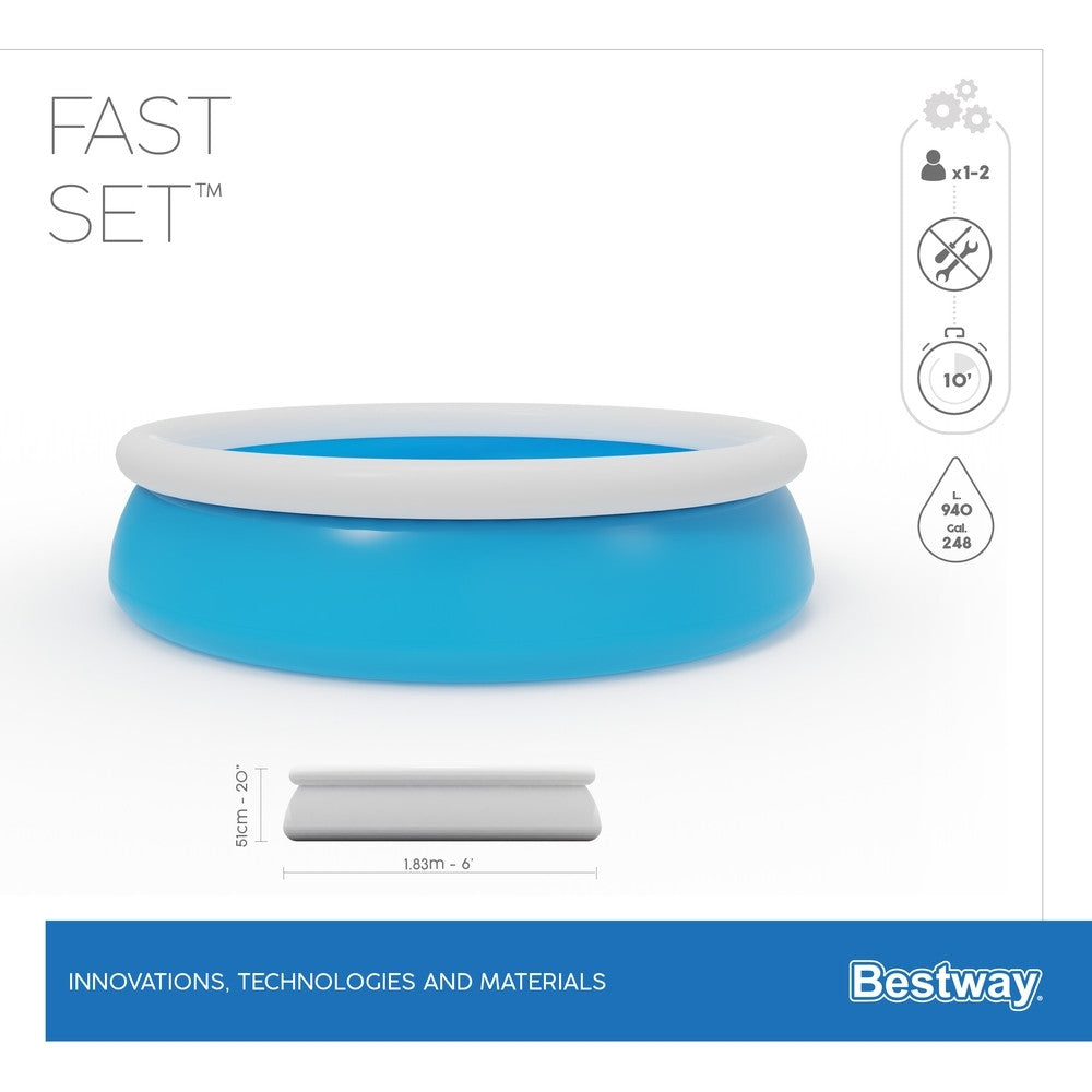 Bestway - Fast Set Pool 940L 183X51Cm