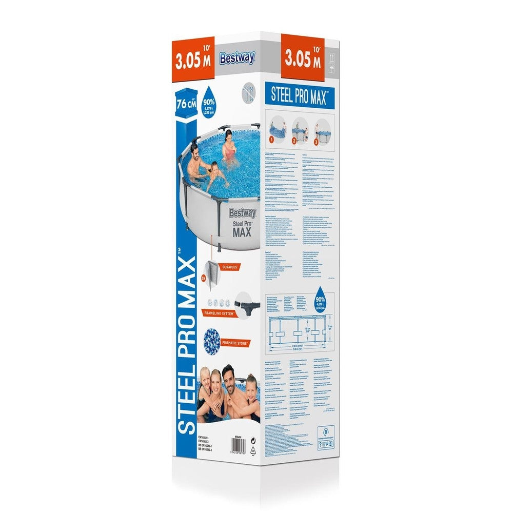 Bestway - Piscina Steel Pro Max Cm.305X76 Capienza 4.678 Lt.
