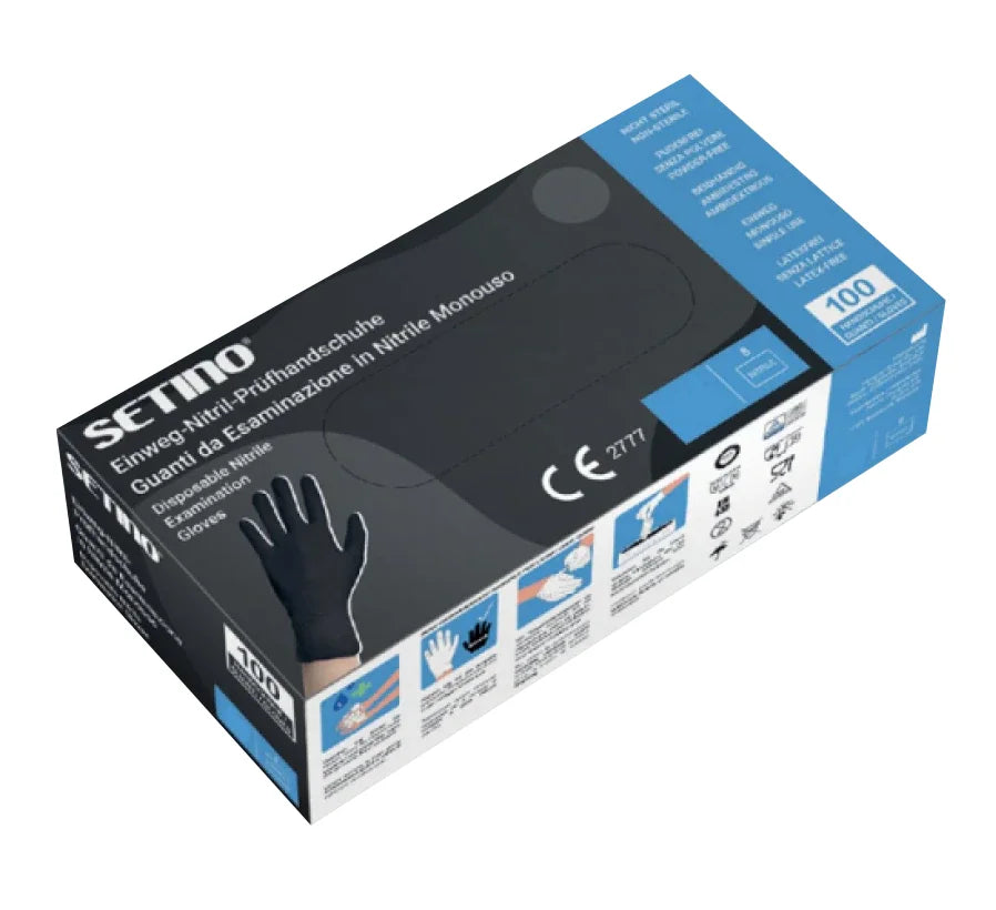 Setino Guanto Monouso In Nitrile Nero Mis. L