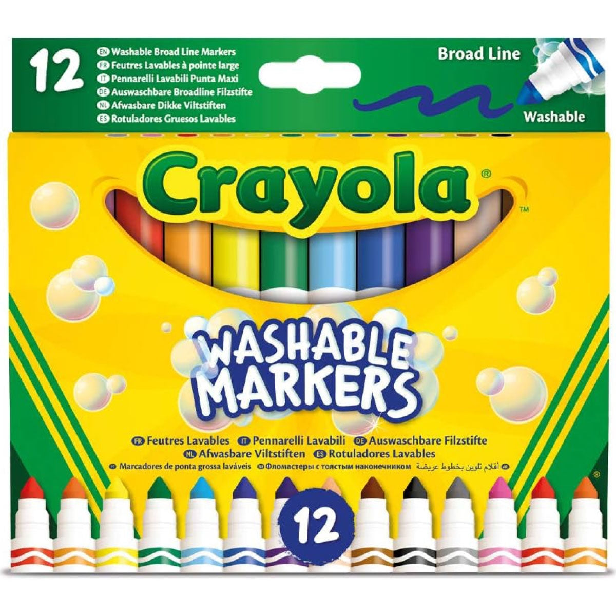 Crayola 12 Pennarelli Maxi Punta Lavabili