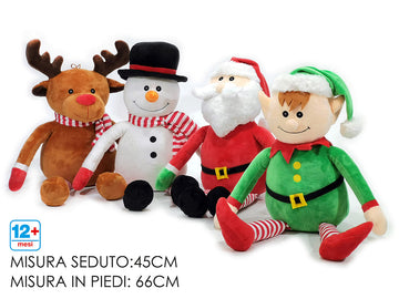 G.Natale Personaggio Natale H45Cm 4Ass