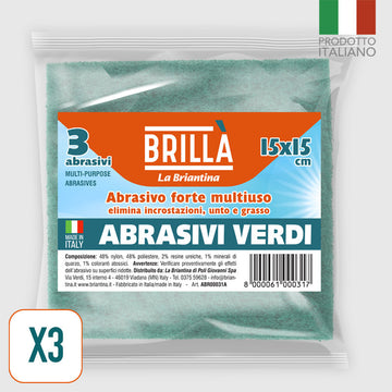 Brillà - Green Abrasives 3Pcs 15x15 cm
