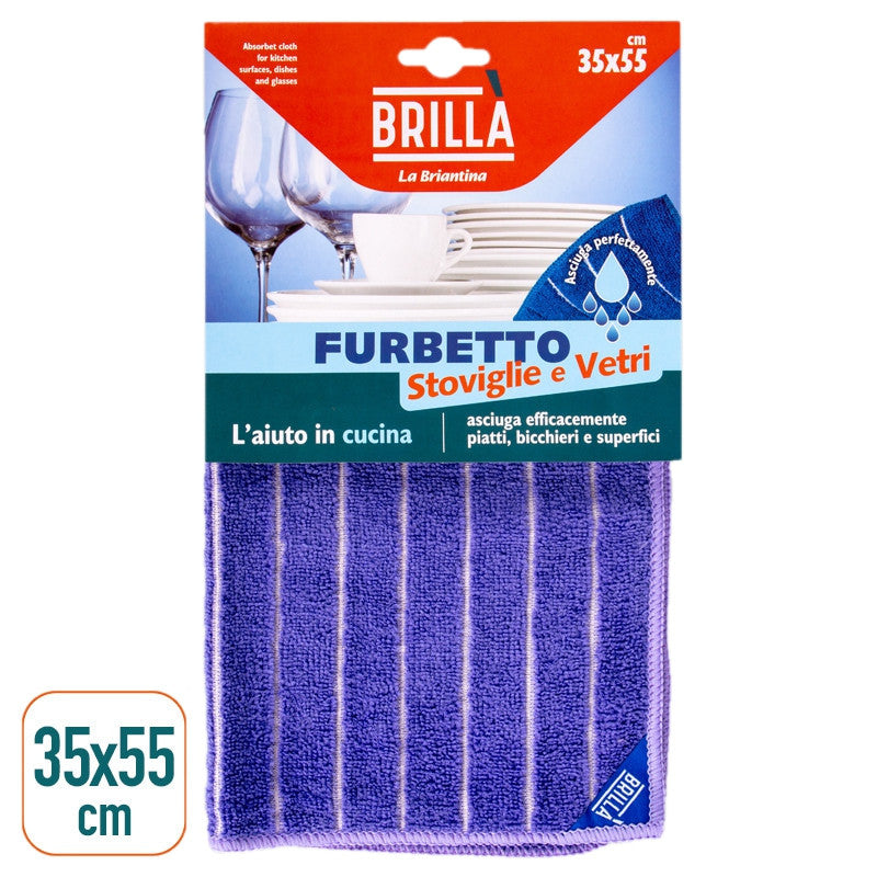 Brillà - Panno furbetto stoviglie e vetri 35x55 cm