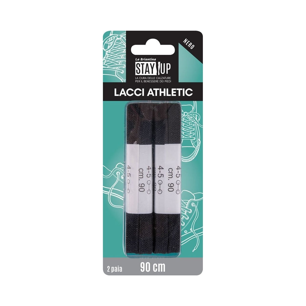 Lacci Piatti 90 Cm 2Paia Neri Piatti