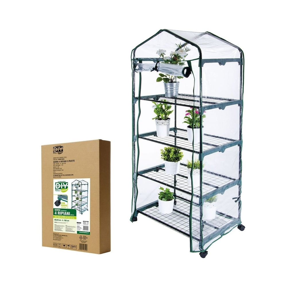 Serra 4 Ripiani Con Ruote 69X49X160Cm