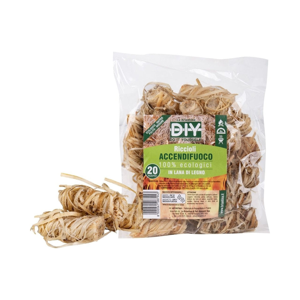 Accendifuoco Riccioli Di Legna 20 Pz