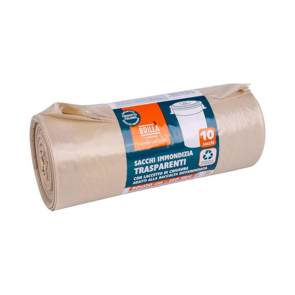 BRILLA TRANSPARENT BAGS 90X120 CM 10 PCS