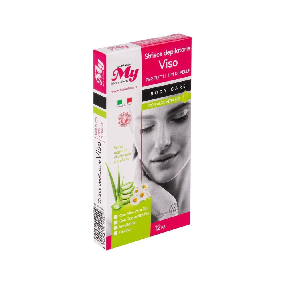 Strisce Depilatorie Viso 12 Pz Aloe Vera