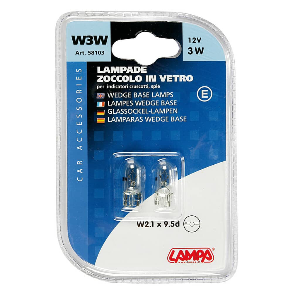 Lampa Lampade zoccolo in vetro 12 v  3W