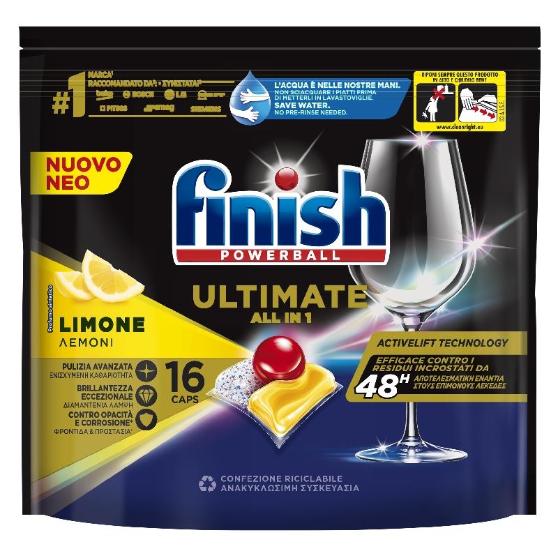 Finish Pastiglie Quantum Ultimate 16Pz Lemon