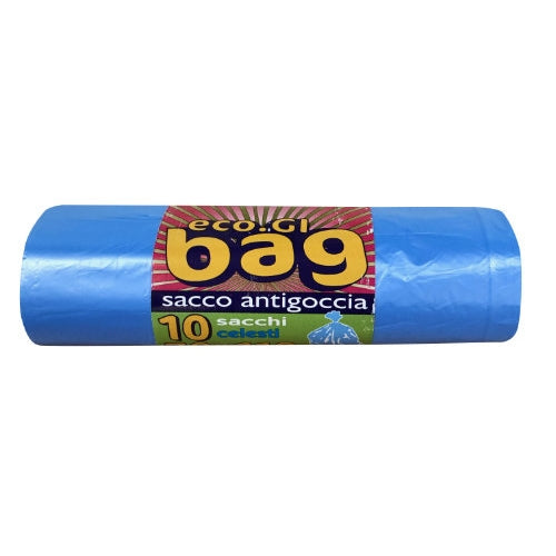 Gipack Sacchi Hdpe 70X110 10Pz Celeste