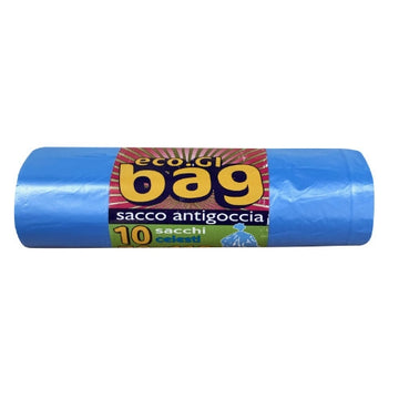 Gipack Sacchi Hdpe 70X110 10Pz Celeste