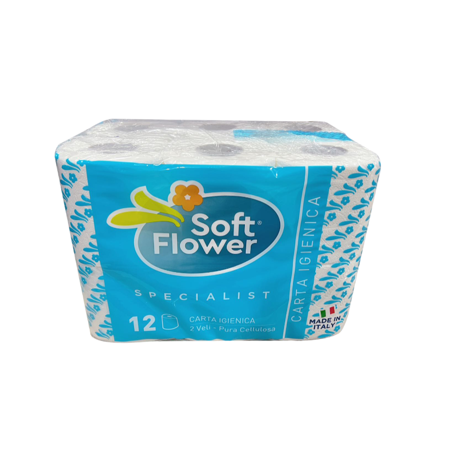 Soft Flower Carta Igienica 12 Rotoli 2 Veli