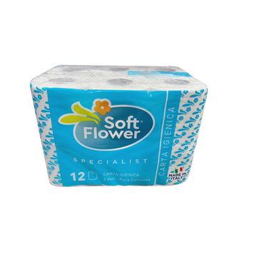 Soft Flower Carta Igienica 12 Rotoli 2 Veli