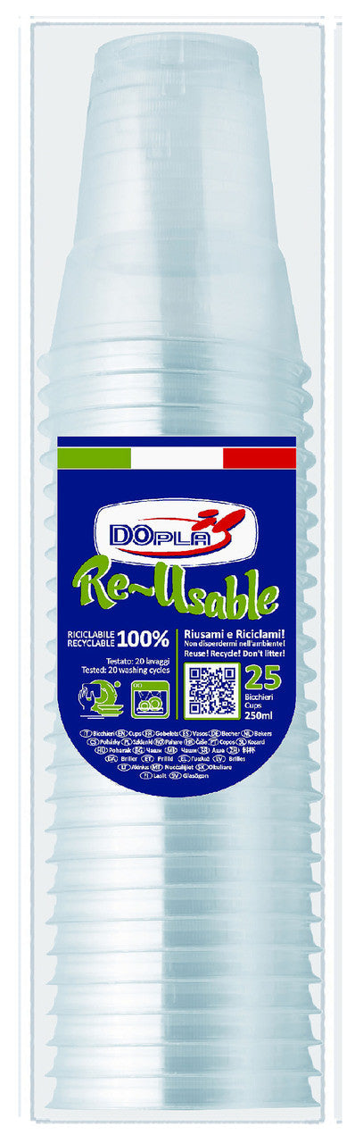 Dopla Diamant Bicchieri 390Ml 25Pz Trasparenti