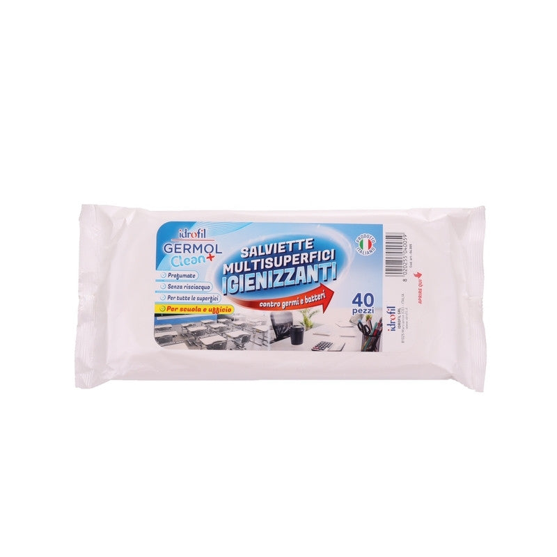 Idrofil - Germol clean salviette igienizzanti superfice 40Pz