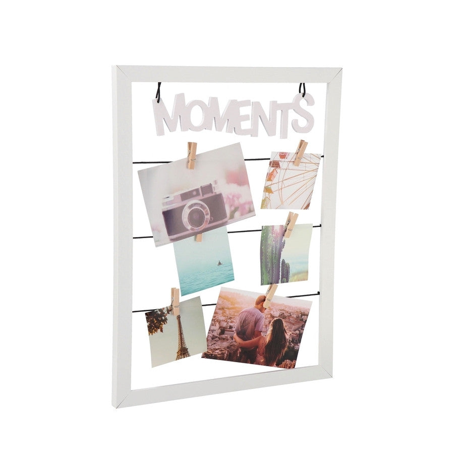 Ad - Decorazione Porta Foto 6 Mollette 3colori Cm33X43