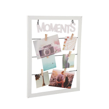 Ad - Decorazione Porta Foto 6 Mollette 3colori Cm33X43