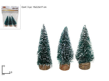 Christmas Alberi 3Pz Cm 10