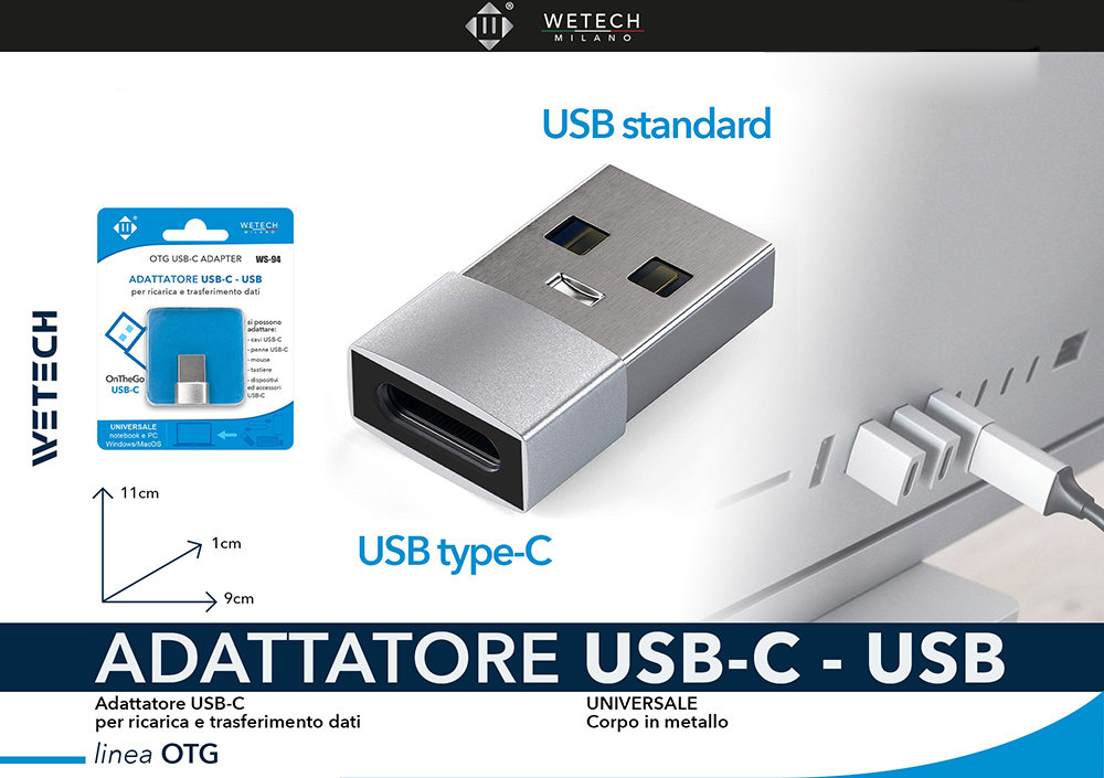 Wetech Adattatore Usb C- Usb