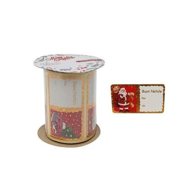 Christmas Rotolo Sticker 40Pz Auguri