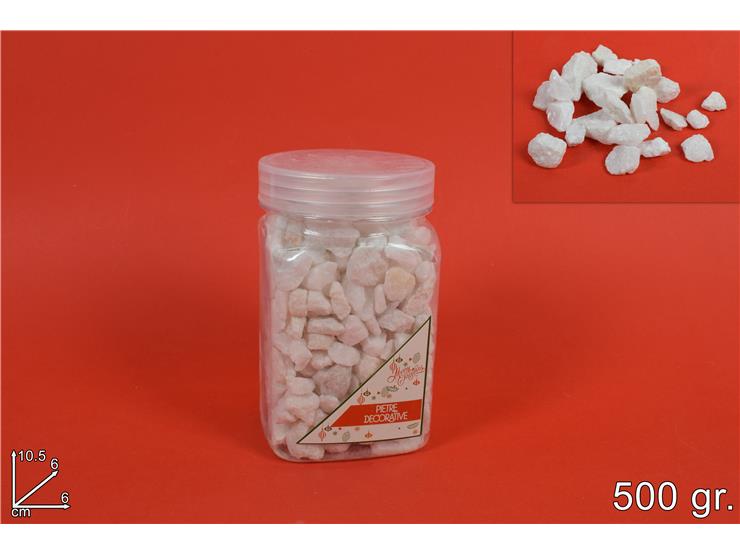 Christmas Barattolo Pietre Bianche Gr500 Xfp500-3Sz