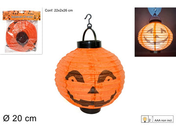 SS HW LANTERNA TONDA CARTA HALLOWEEN