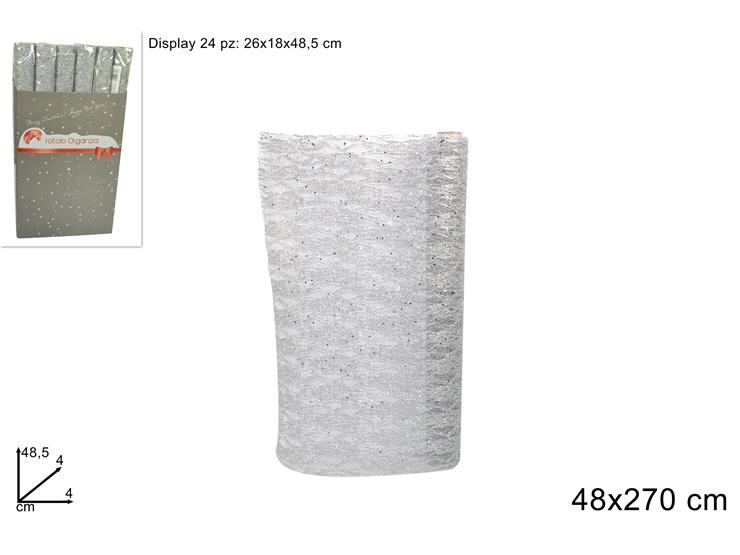 Christmas Rotolo Organza Merletto