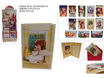 Christmas Biglietto Auguri Natale 13.5X8.5 In Rilievo