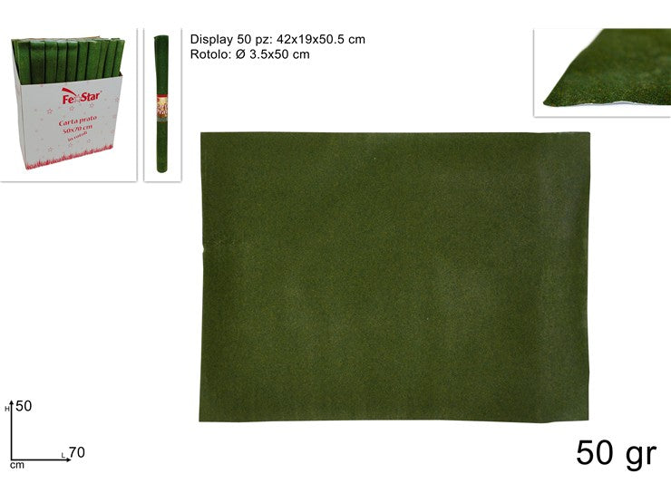 Christmas Carta Prato Rotolo 50X70Cm