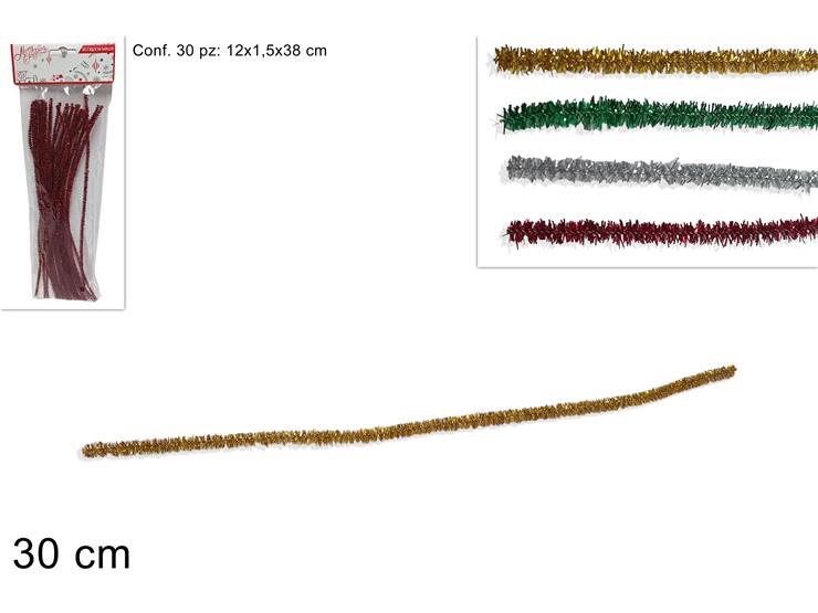 Christmas Fascette Fili Natalizi 30Pz 3Col Art. Cp001