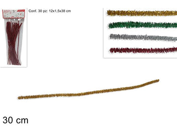 Christmas Fascette Fili Natalizi 30Pz 3Col Art. Cp001