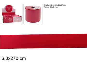 Christmas Nastro Velluto Rosso 6.3X270Cm.