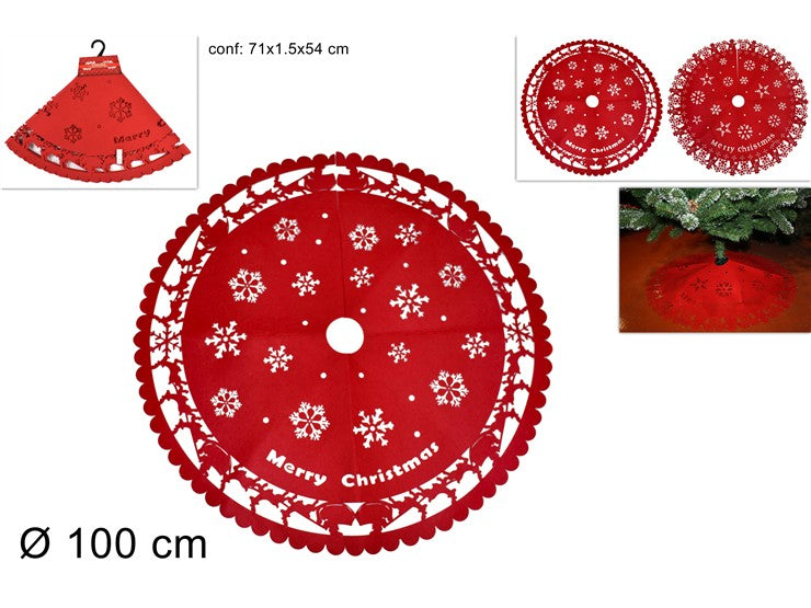 Christmas Tappeto Per Albero Di Natale 100Cm